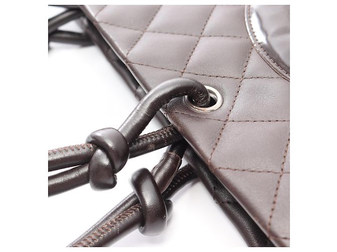 Borsa Tote Chanel Cambon Line Medium Marrone - vista 9