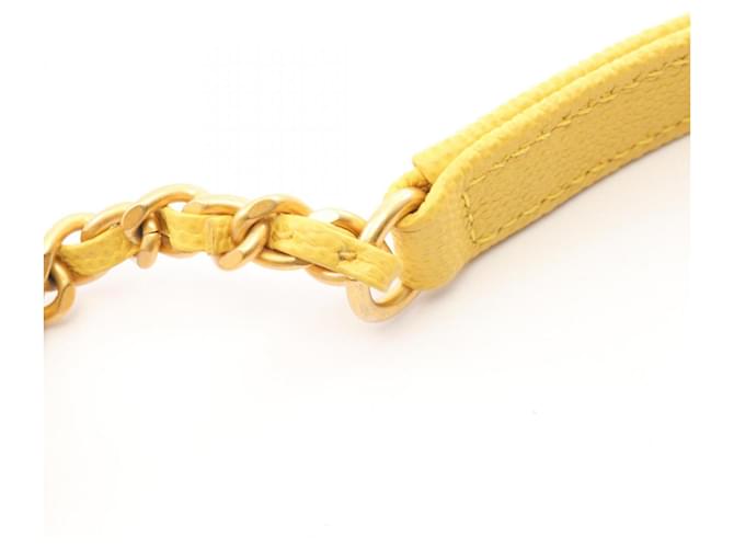 Borsa Chanel Coco Handle Flap V-Stitch Giallo - vista 8