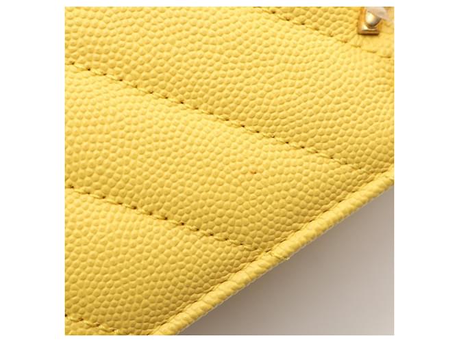 Borsa Chanel Coco Handle Flap V-Stitch Giallo - vista 9