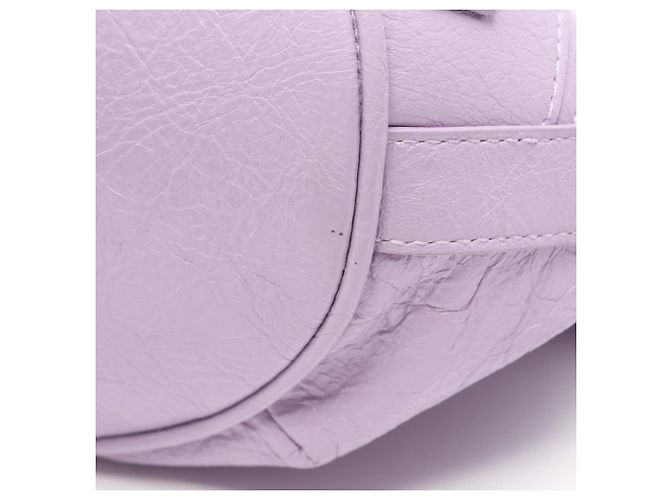 Borsa a secchiello Balenciaga Le Cagole XS in pelle viola Porpora - vista 5