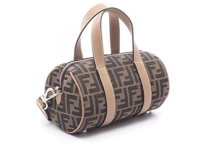 Borsa 2-Way Fendi Zucca Nero Beige - vista 2