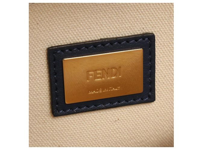 Bolso Fendi Peekaboo Regular 2-Way Roja Crudo Azul marino - vista 4