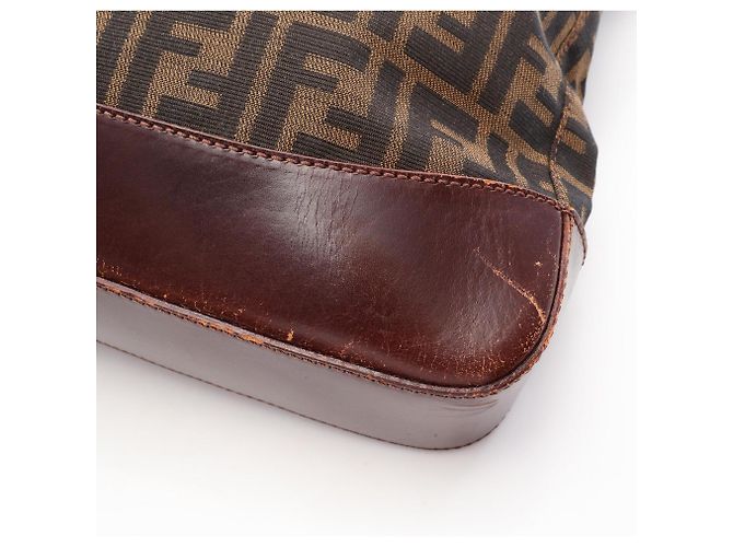 Borsa Tote Fendi Zucca Marrone - vista 7