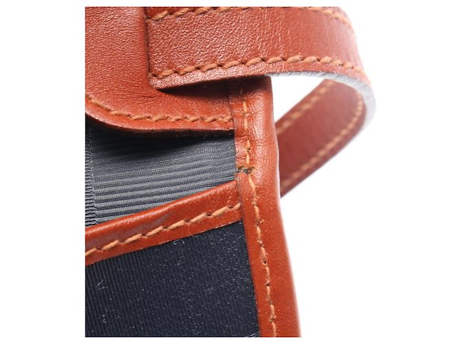 Borsa a Spalla Fendi Pequin Marrone Blu navy - vista 5