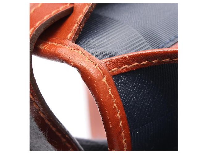 Borsa a Spalla Fendi Pequin Marrone Blu navy - vista 6