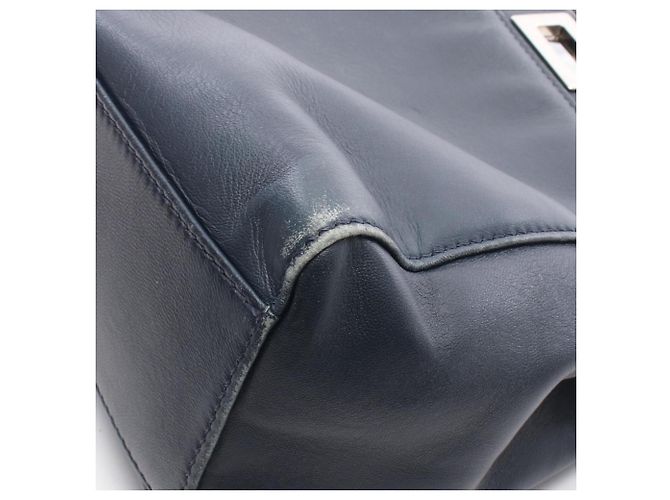 Borsa Fendi Mini Peekaboo Blu navy - vista 6