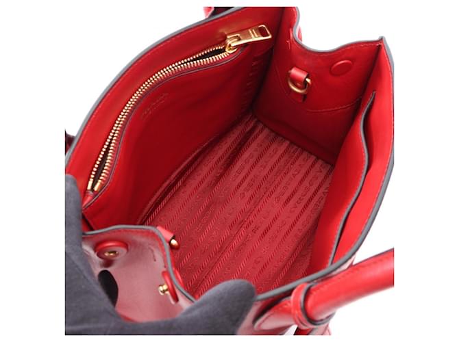 Saffiano Borsa 2-Way Monochrome Prada Rosso - vista 3