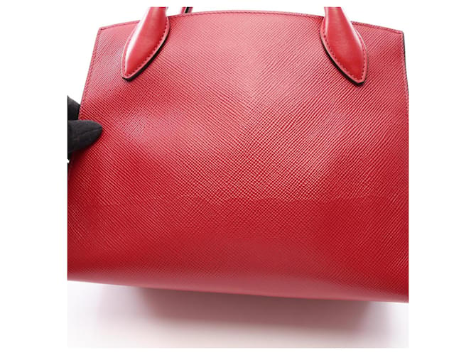 Saffiano Borsa 2-Way Monochrome Prada Rosso - vista 7
