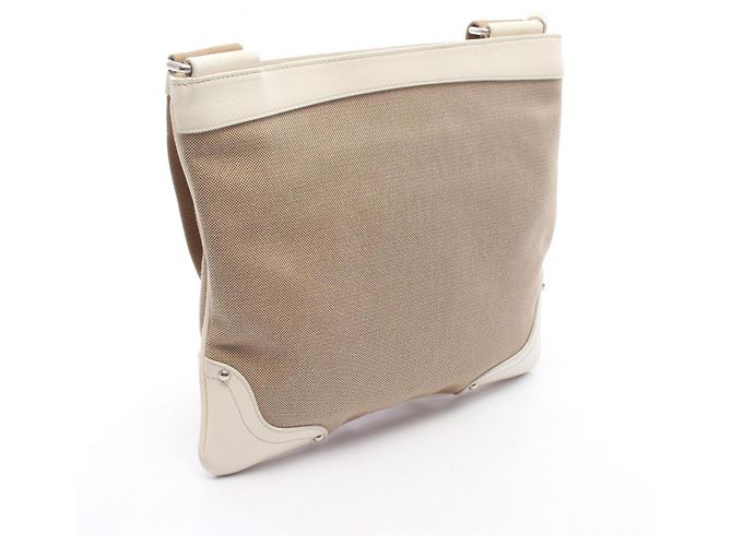 Prada Logo Jacquard Handtasche Beige Roh - Ansicht 2
