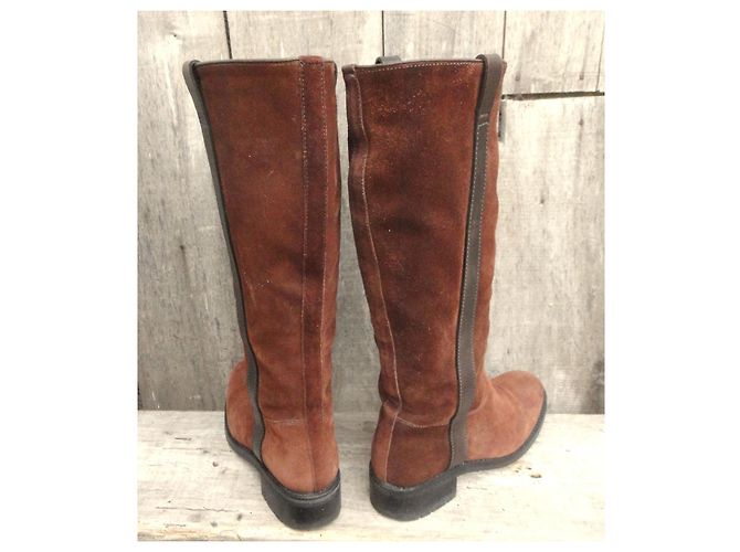 Botas altas Heschung Mary de ante marrón Castaño - vista 4