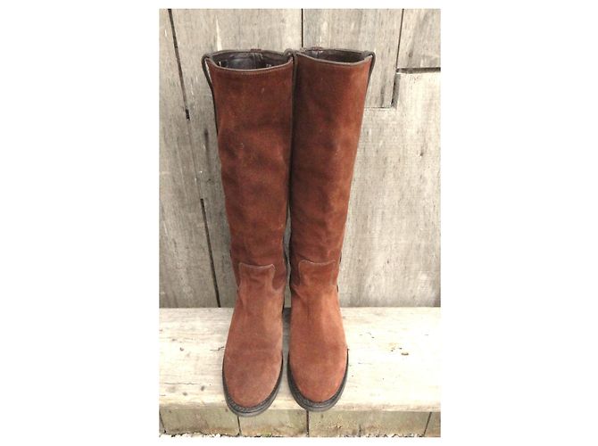 Botas altas Heschung Mary de ante marrón Castaño - vista 8