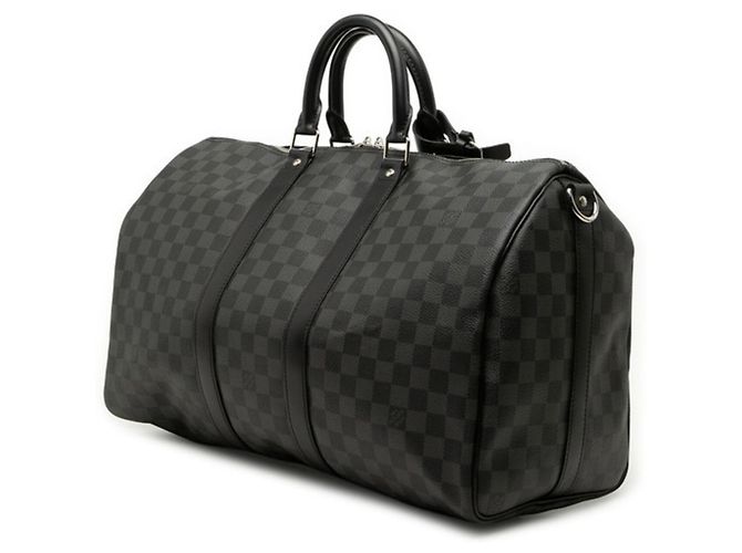Louis Vuitton Damier Graphite Keepall Bandoulière 45 Nero - vista 2