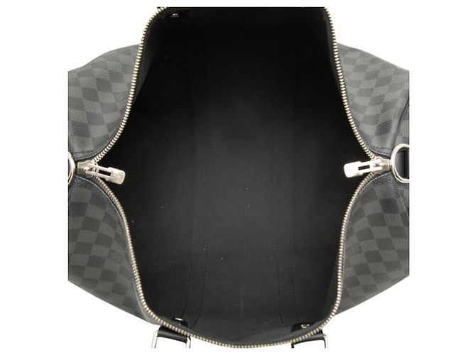 Louis Vuitton Damier Graphite Keepall Bandoulière 45 Nero - vista 4