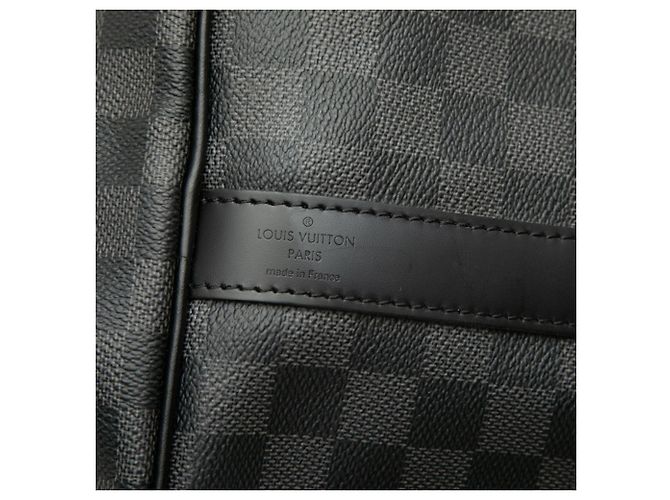 Louis Vuitton Damier Graphite Keepall Bandoulière 45 Nero - vista 5