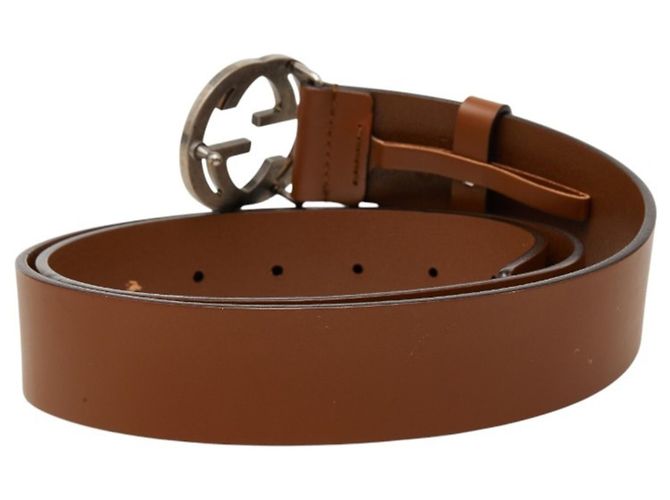 Gucci Interlocking G Brown Leather Belt - view 3