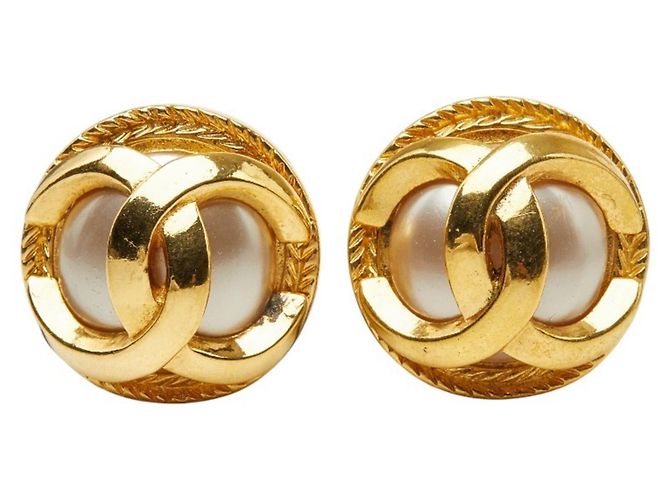 Orecchini a clip Chanel Coco Mark placcati oro D'oro - vista 2