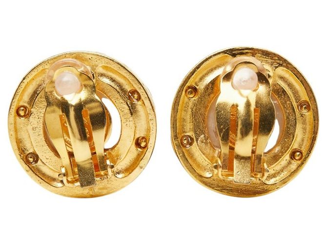 Orecchini a clip Chanel Coco Mark placcati oro D'oro - vista 3