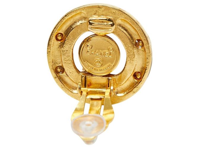 Orecchini a clip Chanel Coco Mark placcati oro D'oro - vista 4