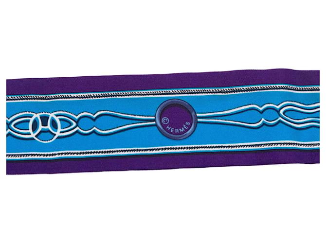 Hermès Hermes Twilly Maillons Schal Blau Lila - Ansicht 3