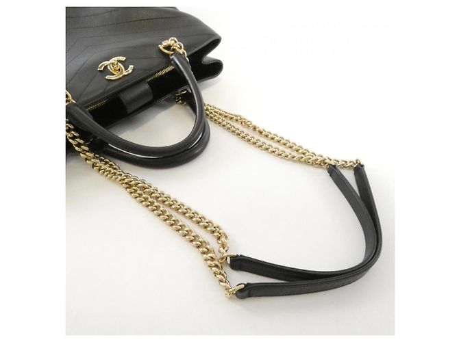 Borsa Chanel 57553 in pelle di vitello nera Nero - vista 4