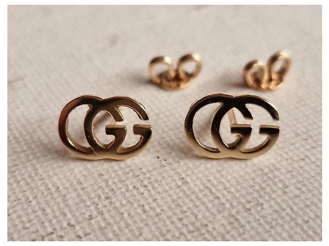 Orecchini Gucci GG Marmont in oro giallo D'oro - vista 3