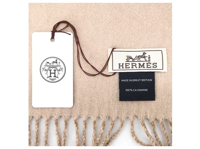 Hermès Hermes Cashmere-Stola Farbe Etoupe Beige - Ansicht 6