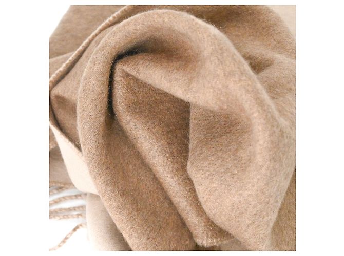 Hermès Hermes Cashmere-Stola Farbe Etoupe Beige - Ansicht 9