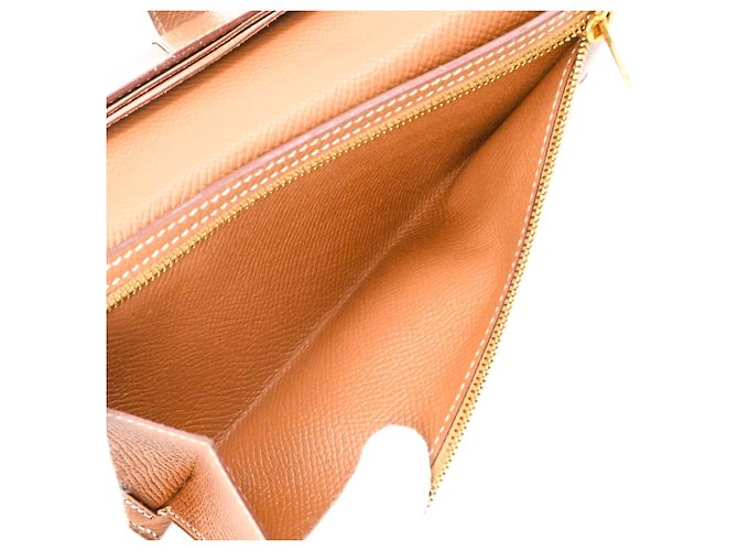 Cartera larga clásica Hermès Bearn Castaño - vista 10