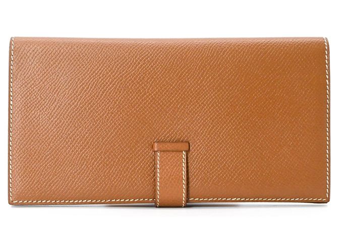 Cartera larga clásica Hermès Bearn Castaño - vista 3