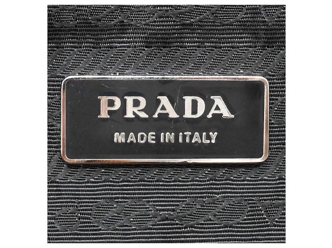 Prada Nylon Bowling Bag Tote Schwarz Weiß - Ansicht 10