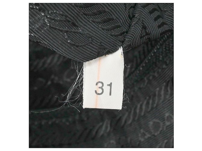 Prada Nylon Bowling Bag Tote Schwarz Weiß - Ansicht 12