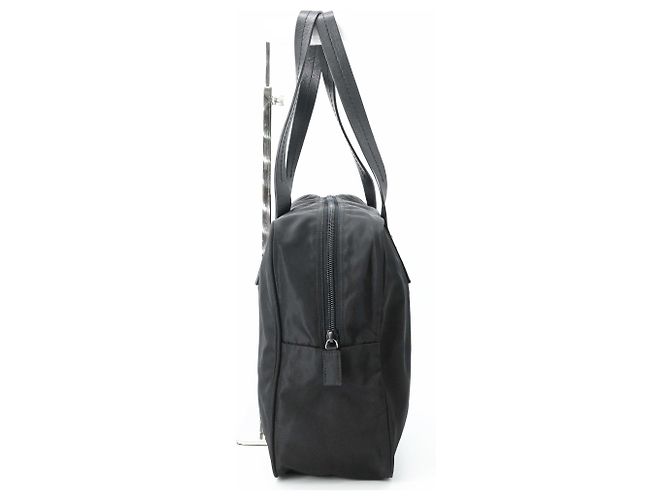 Prada Nylon Bowling Bag Tote Schwarz Weiß - Ansicht 3