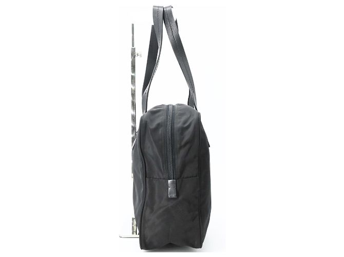 Prada Nylon Bowling Bag Tote Schwarz Weiß - Ansicht 4