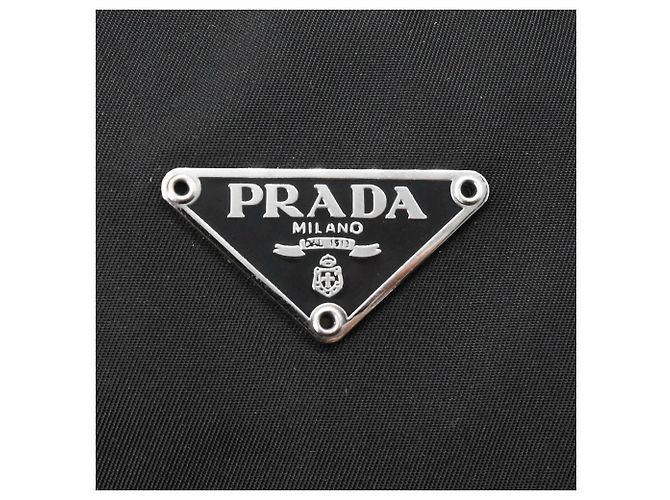 Prada Nylon Bowling Bag Tote Schwarz Weiß - Ansicht 8