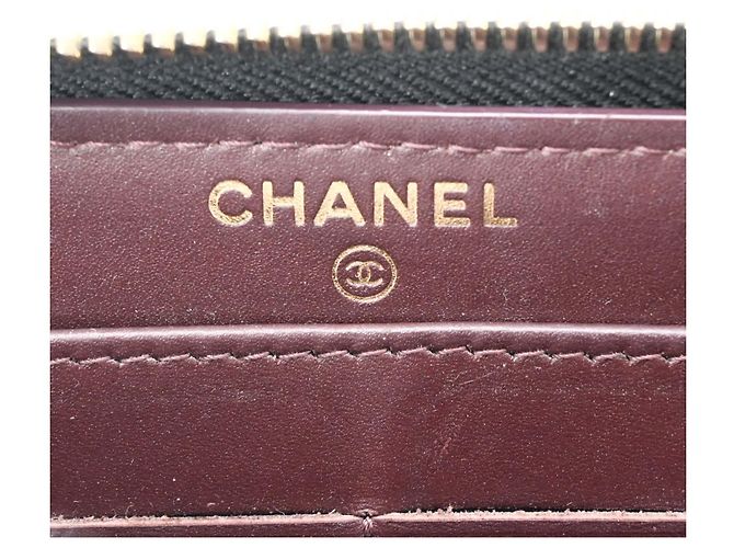Monedero de piel de becerro granulado negro Chanel - vista 10