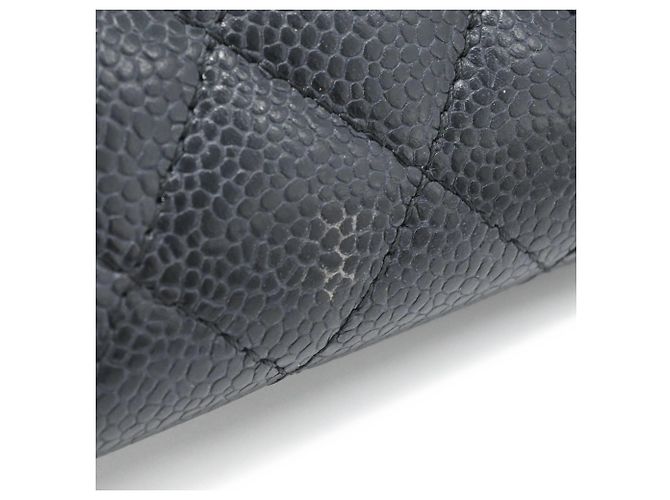 Monedero de piel de becerro granulado negro Chanel - vista 14