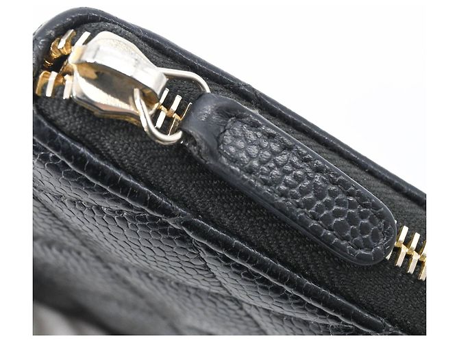 Monedero de piel de becerro granulado negro Chanel - vista 15