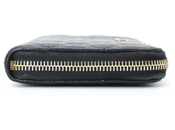 Monedero de piel de becerro granulado negro Chanel - vista 5