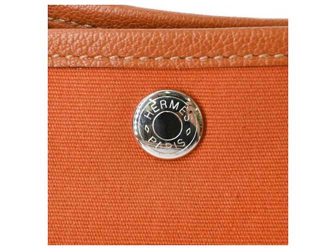 Hermès Bolsa Tote HERMES Garden 30 TPM Marrom Laranja - vista 11