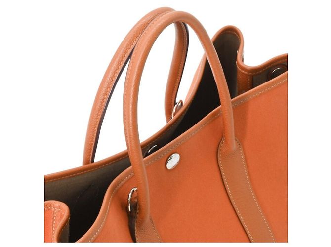 Hermès Bolsa Tote HERMES Garden 30 TPM Marrom Laranja - vista 12