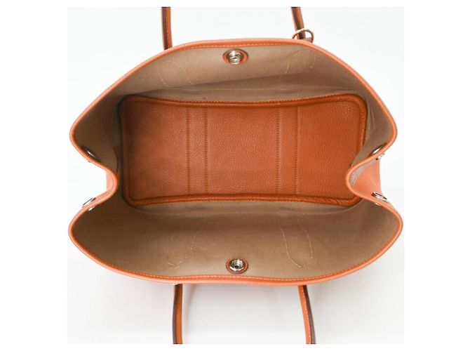 Hermès Bolsa Tote HERMES Garden 30 TPM Marrom Laranja - vista 14