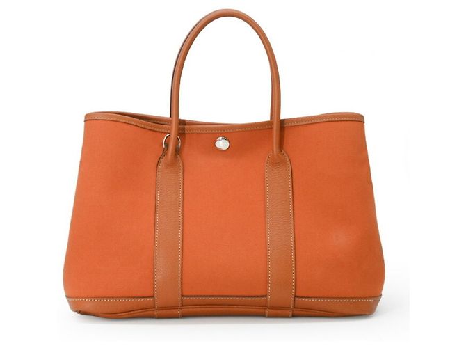 Hermès Bolsa Tote HERMES Garden 30 TPM Marrom Laranja - vista 2
