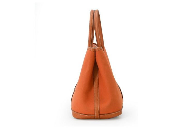 Hermès Bolsa Tote HERMES Garden 30 TPM Marrom Laranja - vista 4