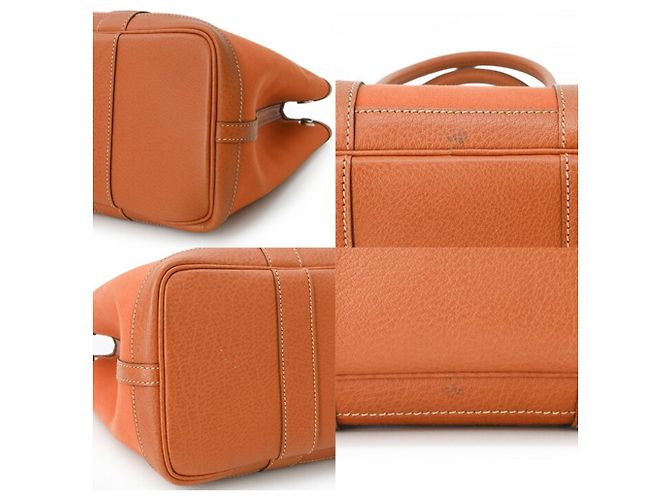 Hermès Bolsa Tote HERMES Garden 30 TPM Marrom Laranja - vista 7
