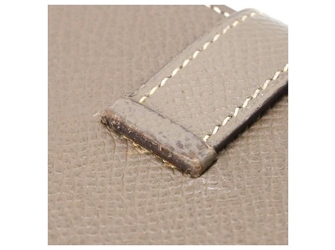 Hermès Bearn Soufflé Long Wallet aus graumeliertem Epsom-Leder - Ansicht 13