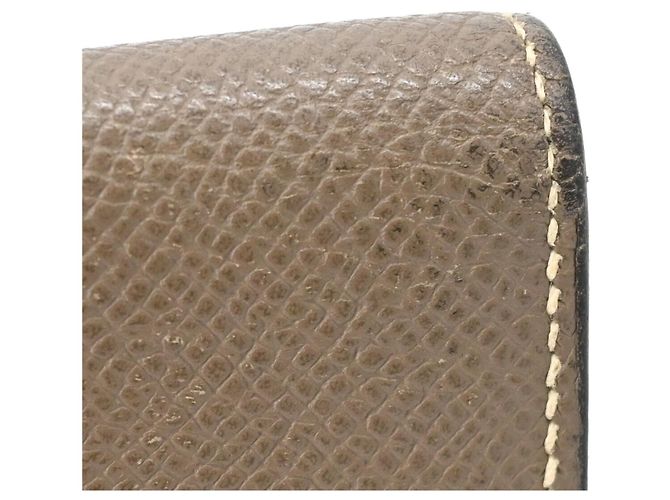 Hermès Bearn Soufflé Long Wallet aus graumeliertem Epsom-Leder - Ansicht 14