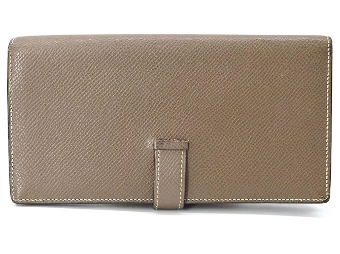 Hermès Bearn Soufflé Long Wallet aus graumeliertem Epsom-Leder - Ansicht 3