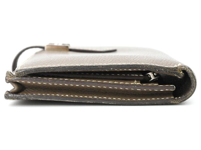 Hermès Bearn Soufflé Long Wallet aus graumeliertem Epsom-Leder - Ansicht 5