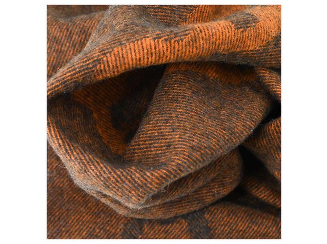 Hermès Stola Hermes Chaine d'Ancre Crazy Chain Marrone Arancione - vista 11