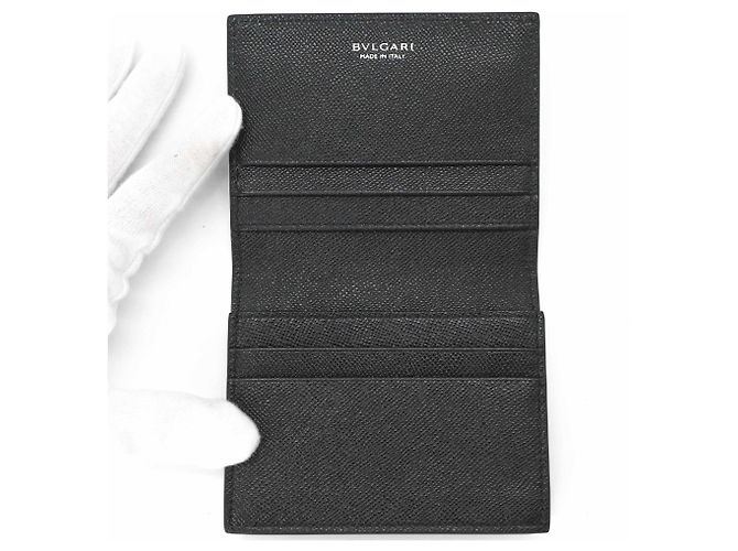 Bulgari Bvlgari Black Leather Card Holder - view 7